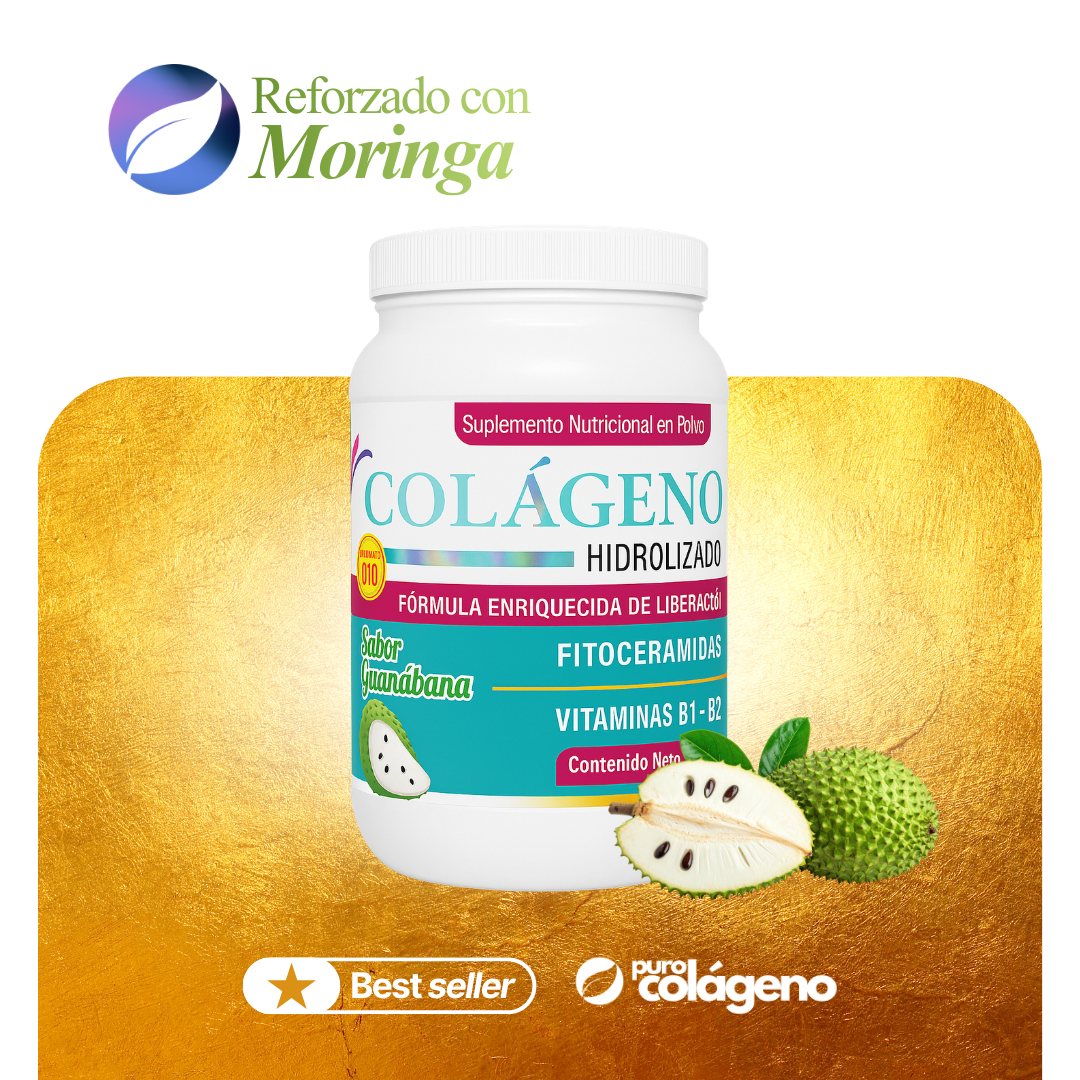 Colágeno Hidrolizado reforzado con Moringa • Guanabana 🍃 1.100kg