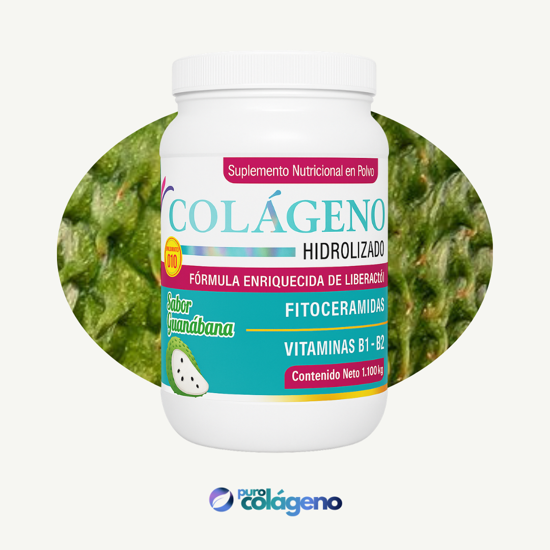 Colágeno Hidrolizado reforzado con Moringa • Guanabana 🍃 1.100kg