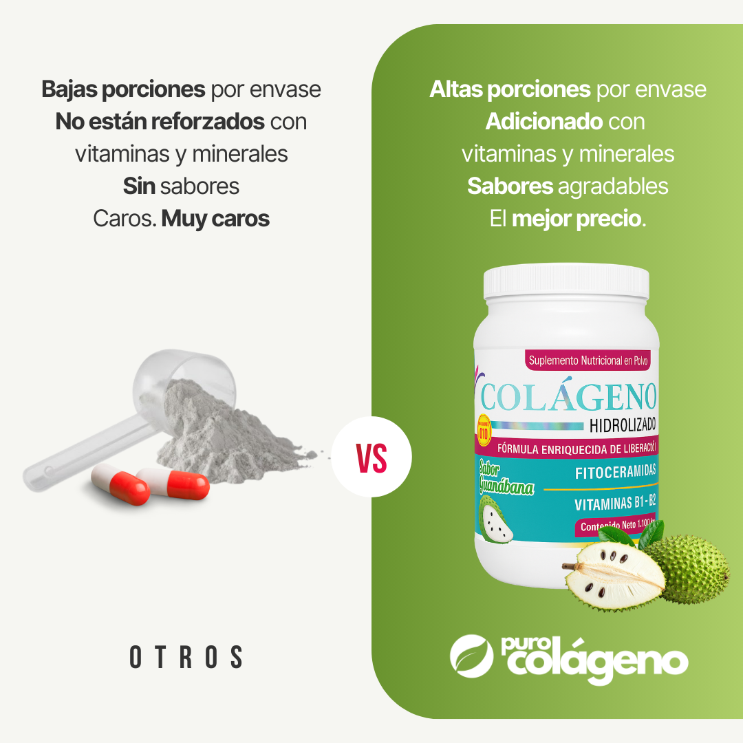Colágeno Hidrolizado reforzado con Moringa • Guanabana 🍃 1.100kg